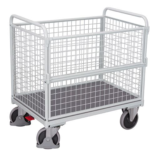 Drahtkastenwagen - Vierwandwagen - klappbare Seite - 1.095 x 715 x 1.060 mm (HxBxT) - Traglast 500 kg - anthrazitgrau
