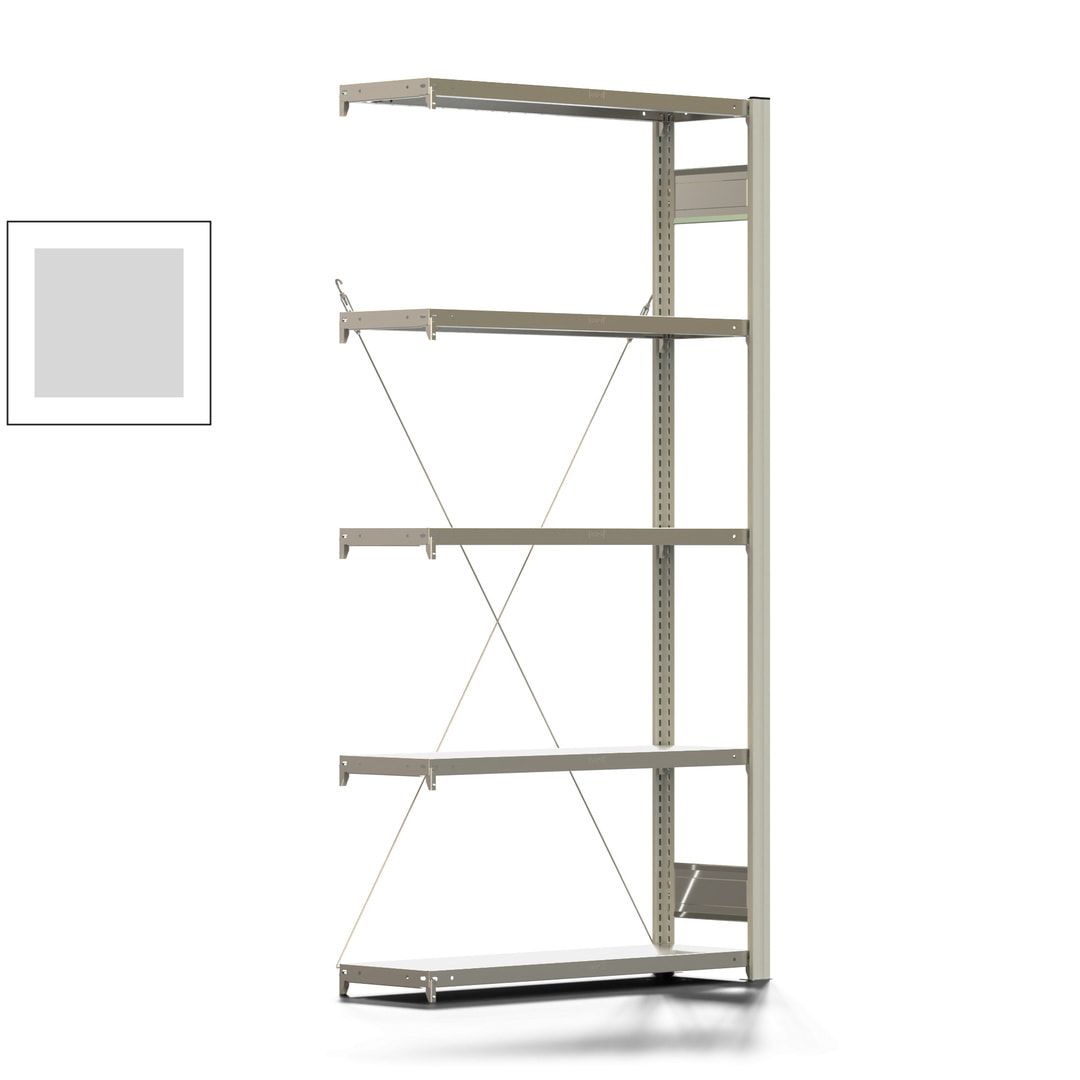 Fachbodenregal mit Tiefenriegel - 150 kg - 2.000 x 1.005 x 300 mm (HxBxT) - Anbauregal - Rahmen enzianblau - Böden verzinkt - BERT