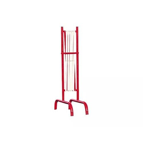 Scherensperre, Baustellenabsicherung, Stahl, mobil, ausziehbar, minimaler Platzbedarf, 4er-Pack, 1.000 x 3.000 mm (HxB), rot-weiß