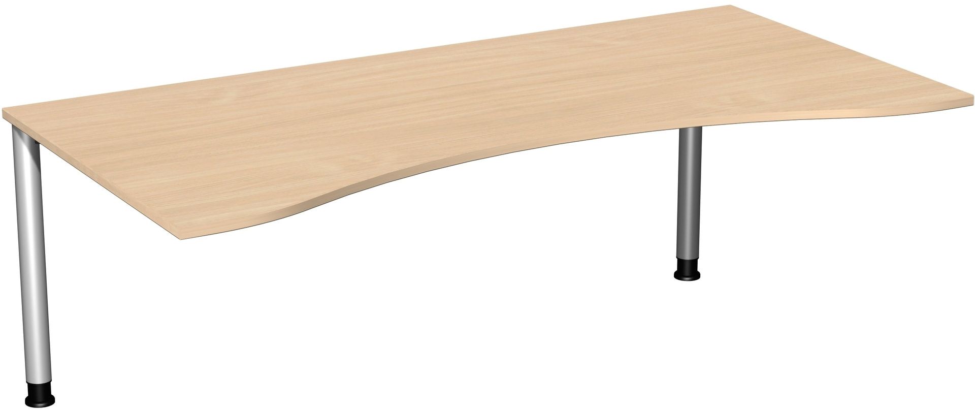 Ergo-Schreibtisch - 4-Fuß Flex - Bürotisch - Höhe 680-800 mm - 1.600 x 1.000 mm (BxT) - Gestell anthrazit - Ahorn