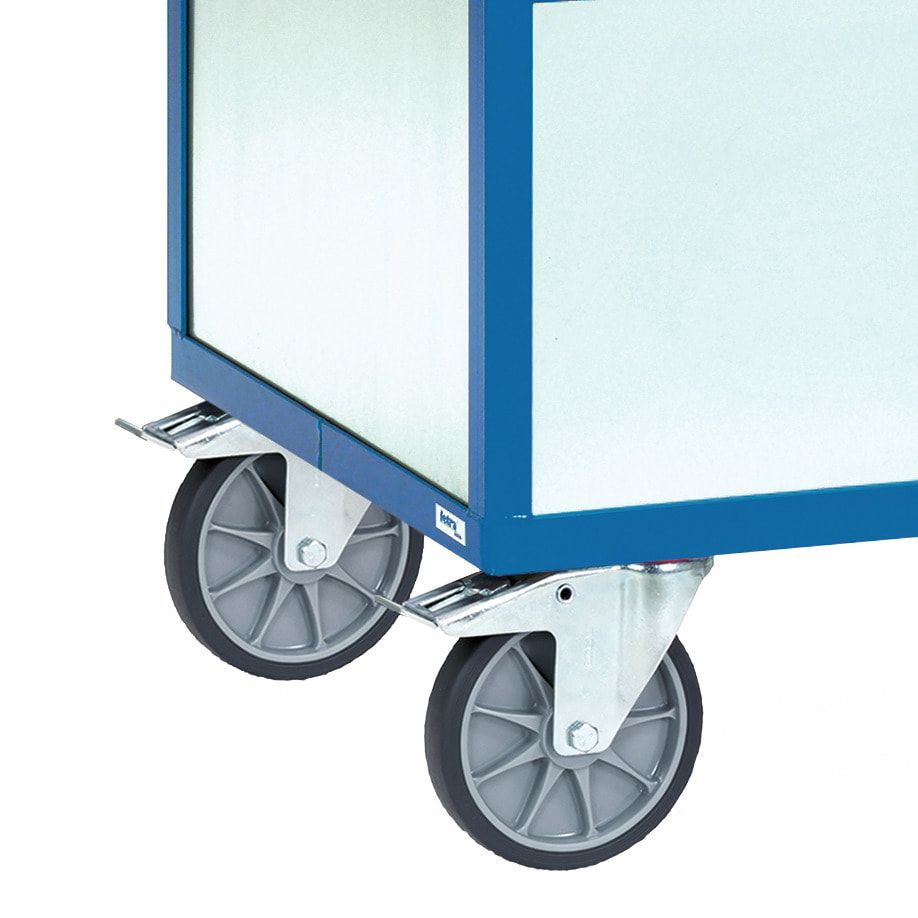 Fetra - Blechkastenwagen - 600 kg Traglast - 700 x 1.000 mm (HxB) - mit Deckel - verzinkt