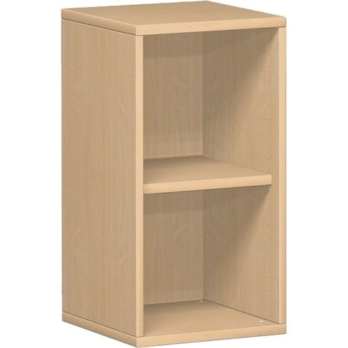 Büroregal, Schreibtischhöhe, Metallsockel/Standfüße, Dreischicht-Feinspan, Einlegeboden, 768 x 1.000 x 425 mm (HxBxT), Dekor Ahorn