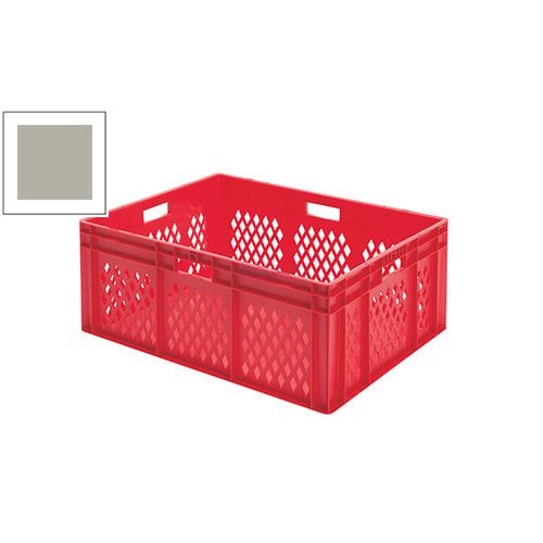 Eurobox - Eurokasten - Volumen 127 l - Boden geschlossen, Wände durchbrochen - 320 x 600 x 800 mm (HxBxT) - VE 1 Stk. - blau