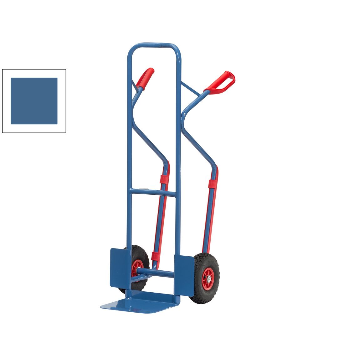Fetra - Alukarre - 200 kg - Schaufel 320 x 250 (BxT) mm - Kunststoff-Gleitkufen - Luftbereifung