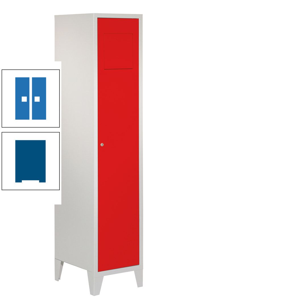 Wäschesammelschrank - 1.850 x 400 x 500 mm (HxBxT) - Füße - Drehriegel - anthrazitgrau