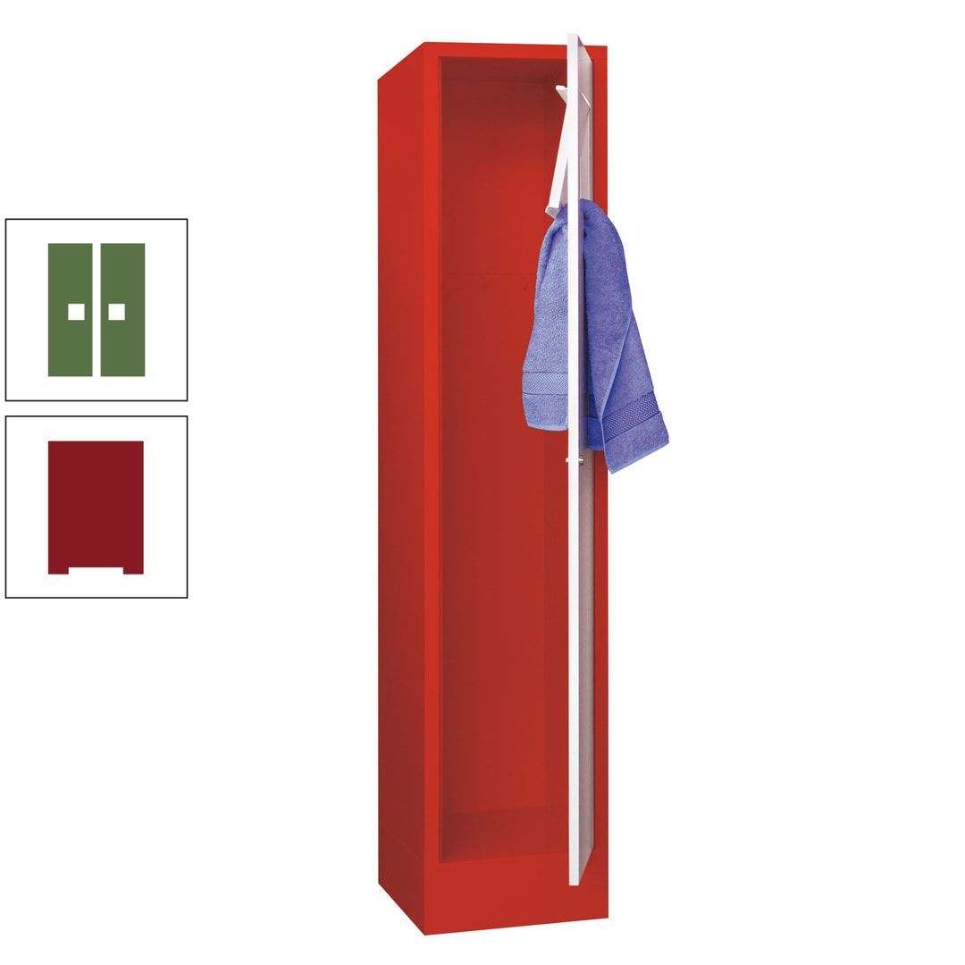 Wäschesammelschrank - 1.850 x 400 x 500 mm (HxBxT) - Sockel - Zylinderschloss - anthrazitgrau