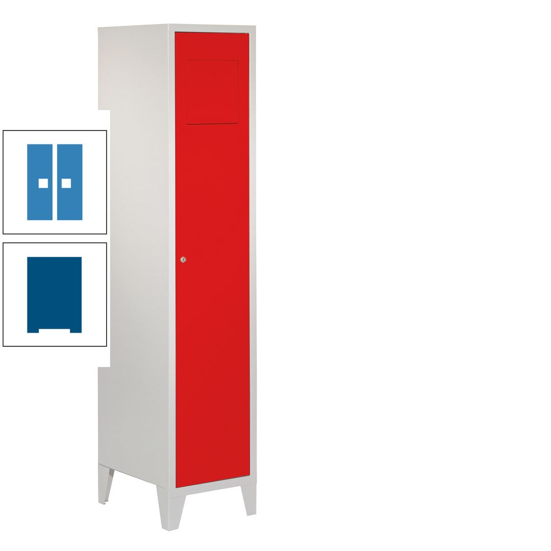 Wäschesammelschrank - 1.850 x 400 x 500 mm (HxBxT) - Füße - Drehriegel - anthrazitgrau