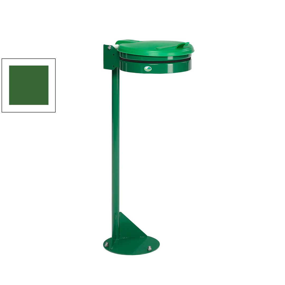 Müllsackhalter - Standgerät - Stahl - Kunststoff Deckel - für 120 l Säcke - 1.050 x 370 x 465 mm (HxBxT) - enzianblau