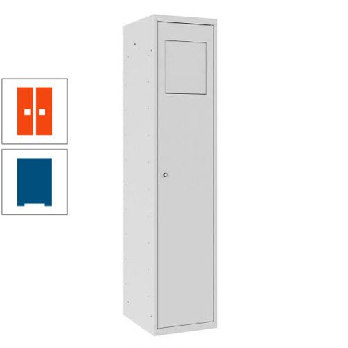 Wäschesammelschrank, Wäscheschrank, Einwurfklappe, Beutelhalter, 1.800 x 400 x 500 mm (HxBxT), Korpus anthrazitgrau, Front anthrazitgrau