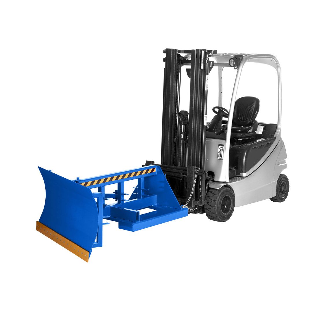 Schneeschild - Polyurethanschürfleiste - max. Breite 1.500 mm - Höhe 700 mm - enzianblau