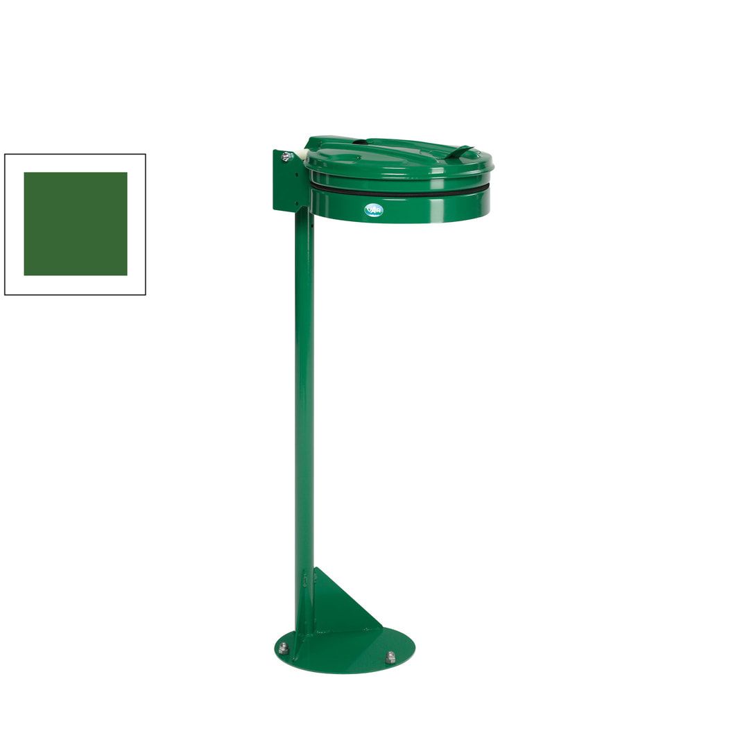 Müllsackhalter - Standgerät - Stahl - mit Deckel - für 120 l Säcke - 1.050 x 370 x 465 mm (HxBxT) - enzianblau
