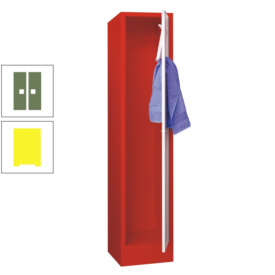Wäschesammelschrank - 1.850 x 400 x 500 mm (HxBxT) - Sockel - Drehriegel - anthrazitgrau