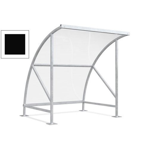 Fahrradunterstand - Fahrradgarage mit Bogendach - Stahl und Kunststoff - 2.290 x 2.090 x 2.100 mm (HxBxT) - Farbe Achatgrau