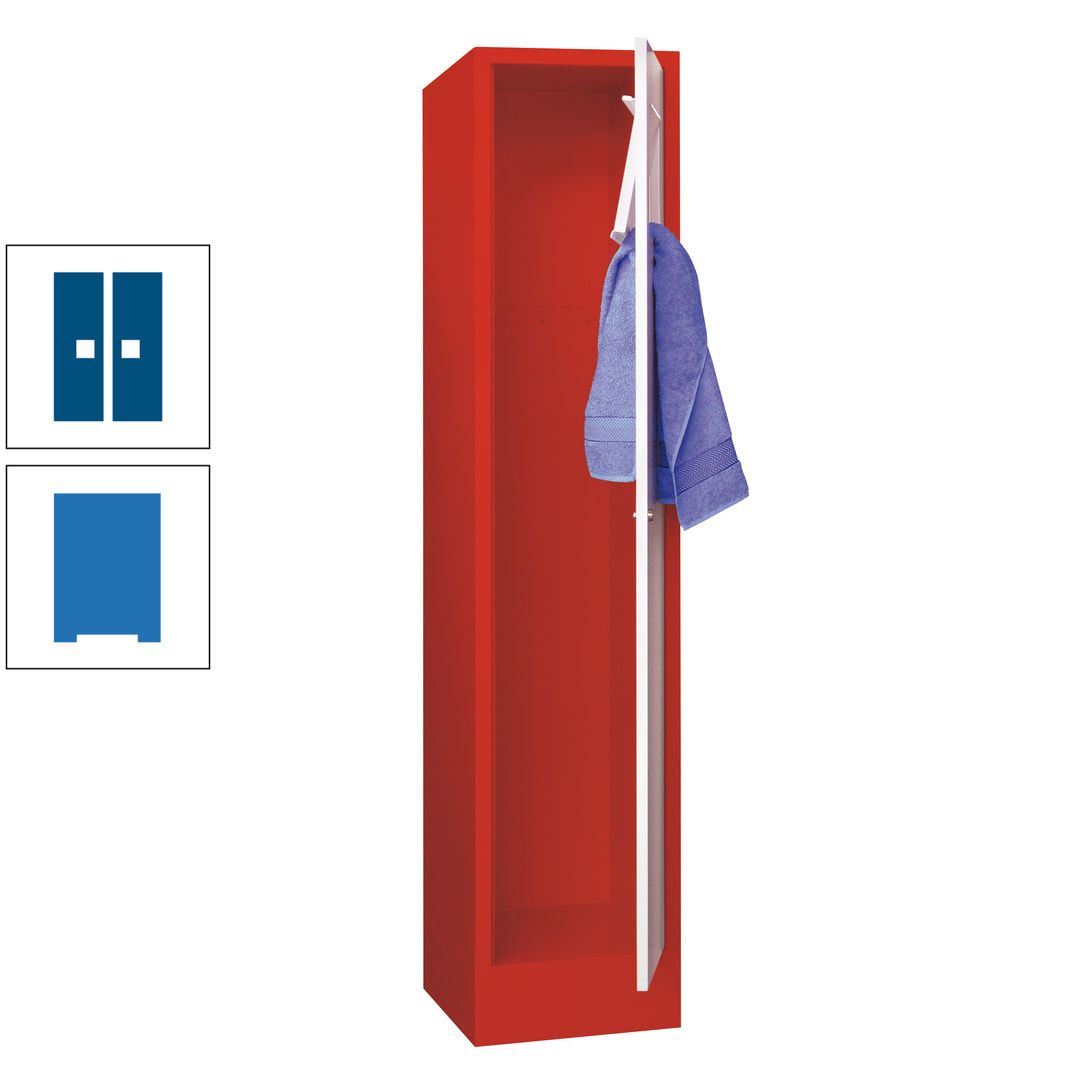 Wäschesammelschrank - 1.850 x 400 x 500 mm (HxBxT) - Sockel - Drehriegel - anthrazitgrau