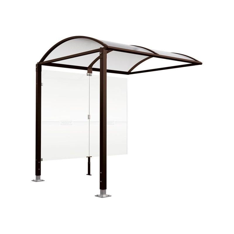 Fahrradunterstand, Fahrradüberdachung, Erweiterung, ESG, 2.635 x 2.500 x 2.090 mm (HxBxT), Bodenplatten, höhenverstellbar, Farbe enzianblau