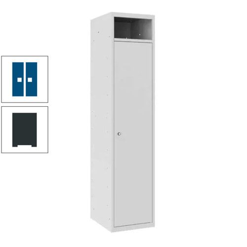 Wäschesammelschrank, Wäscheschrank, Einwurfschlitz, Zylinderschloss, 1.800 x 400 x 500 mm (HxBxT), Korpus anthrazitgrau, Front anthrazitgrau