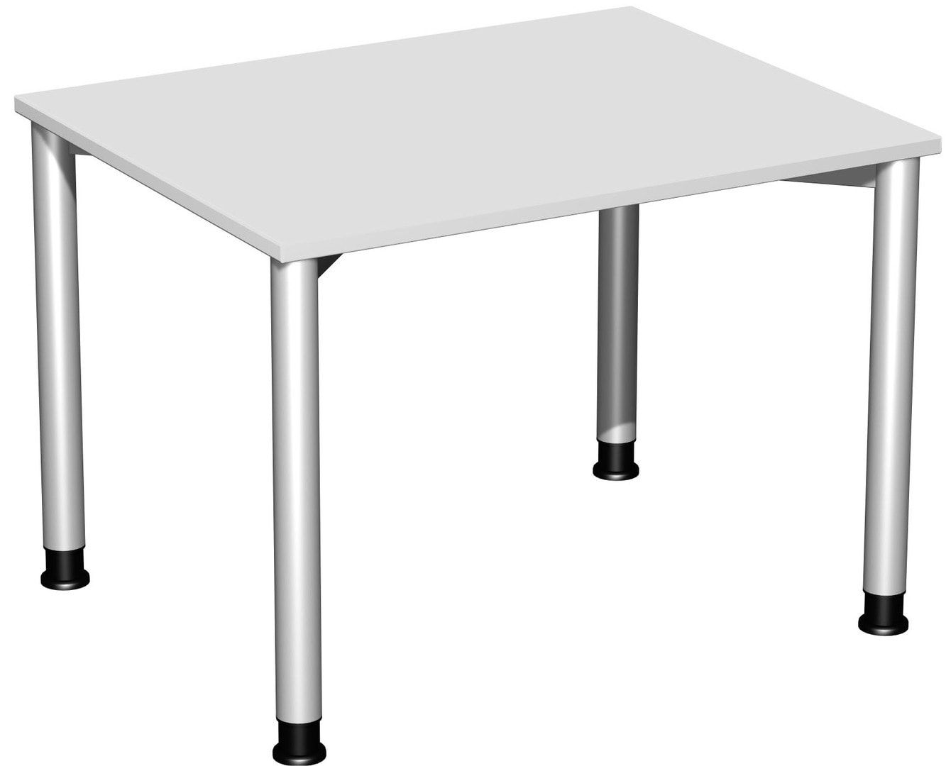Schreibtisch - 4-Fuß Flex - Bürotisch - Höhe 680-800 mm - 1.000 x 800 mm (BxT) - Gestell anthrazit - Ahorn
