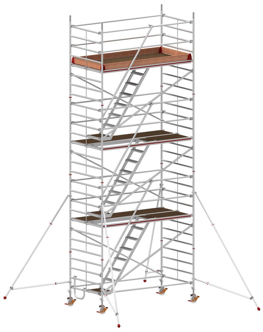 Treppen-Fahrgerüst mit Ausleger - fahrbar - 11.640 x 2.950 x 1.500 mm (HxBxT) - Hymer