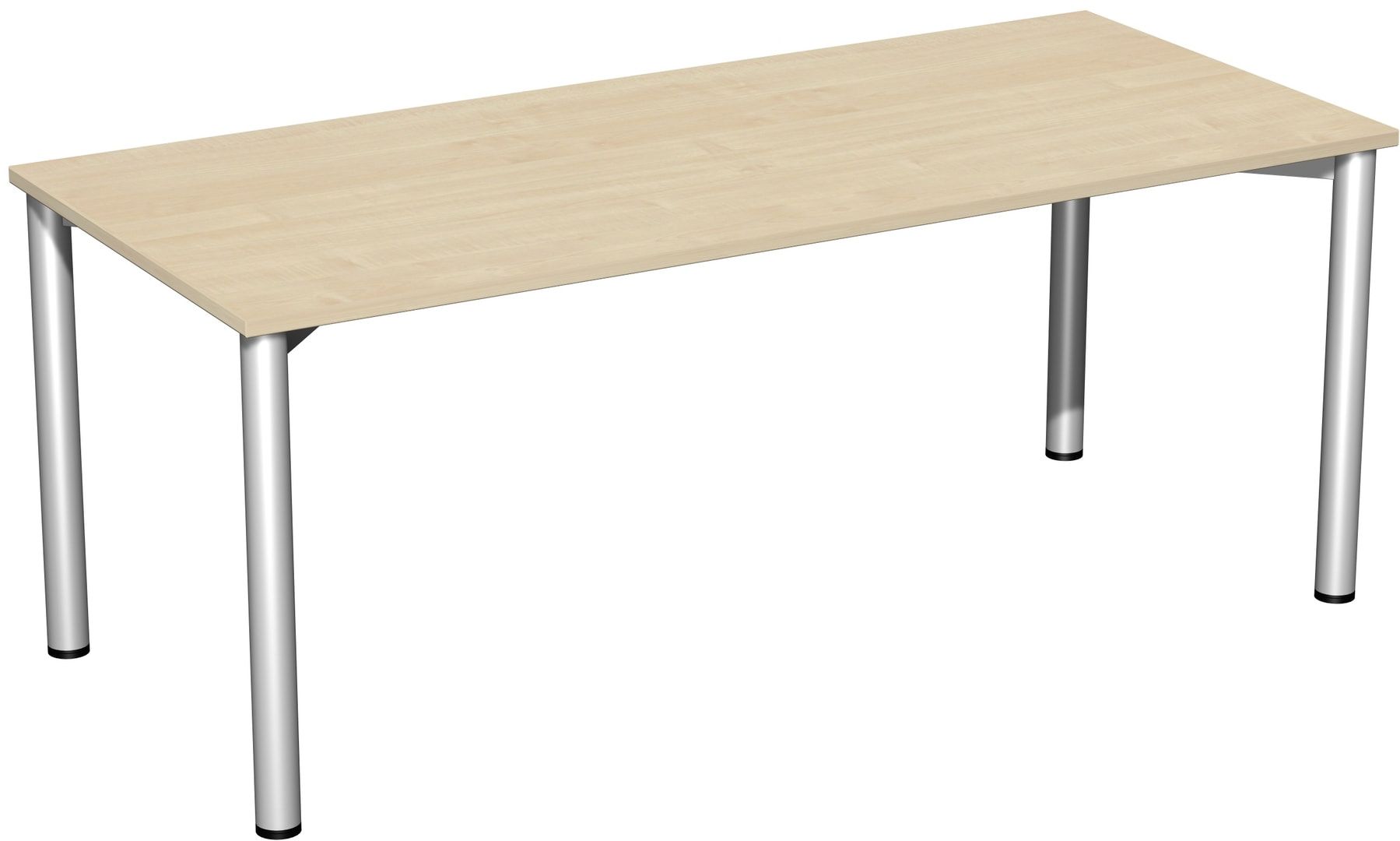 Schreibtisch - 4-Fuß Flex - Bürotisch - 720 x 1.000 x 800 mm (HxBxT) - Gestell anthrazit - Ahorn