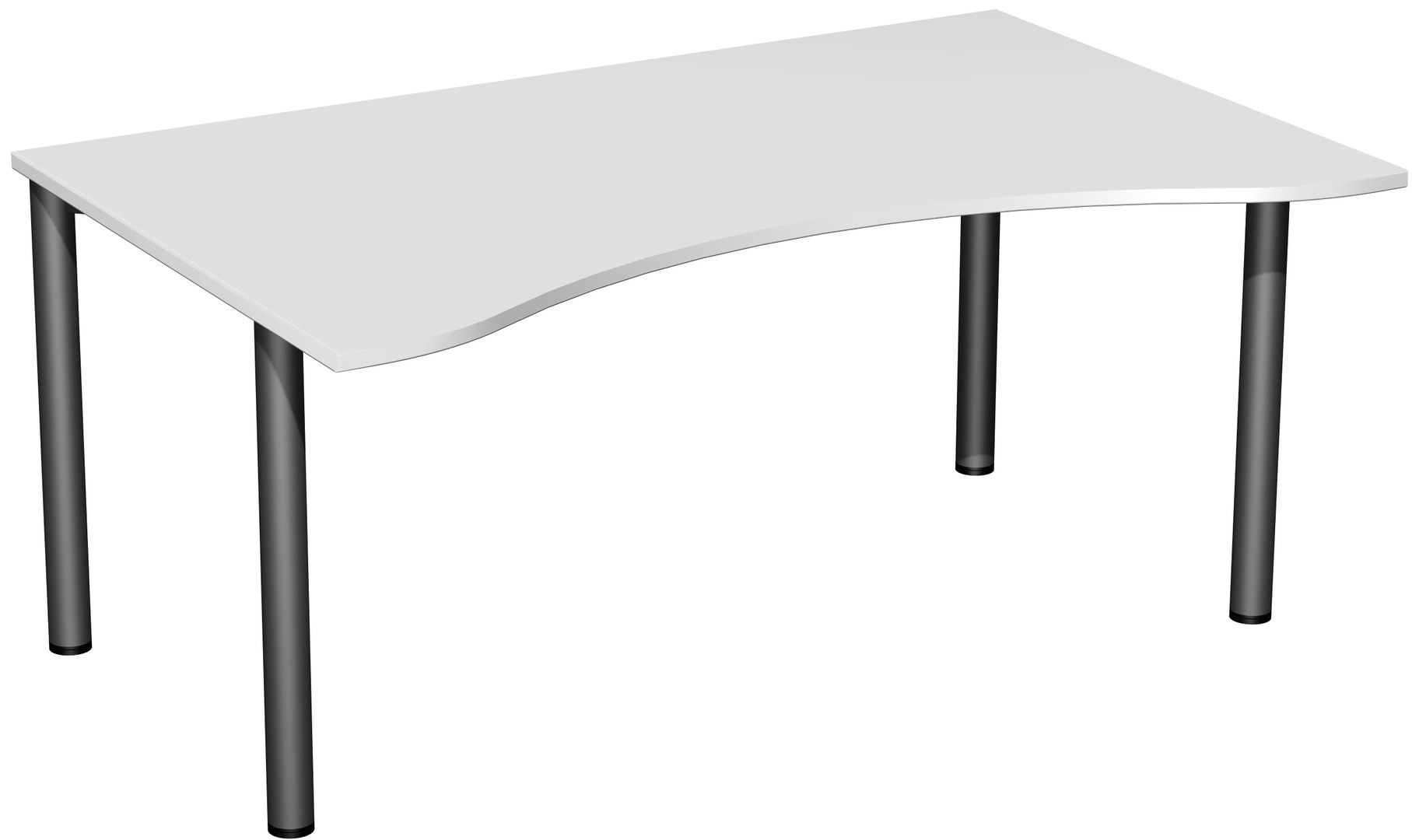 Ergo-Schreibtisch - 4-Fuß Flex - Bürotisch - 720 x 1.600 x 1.000 mm (HxBxT) - Gestell anthrazit - Ahorn