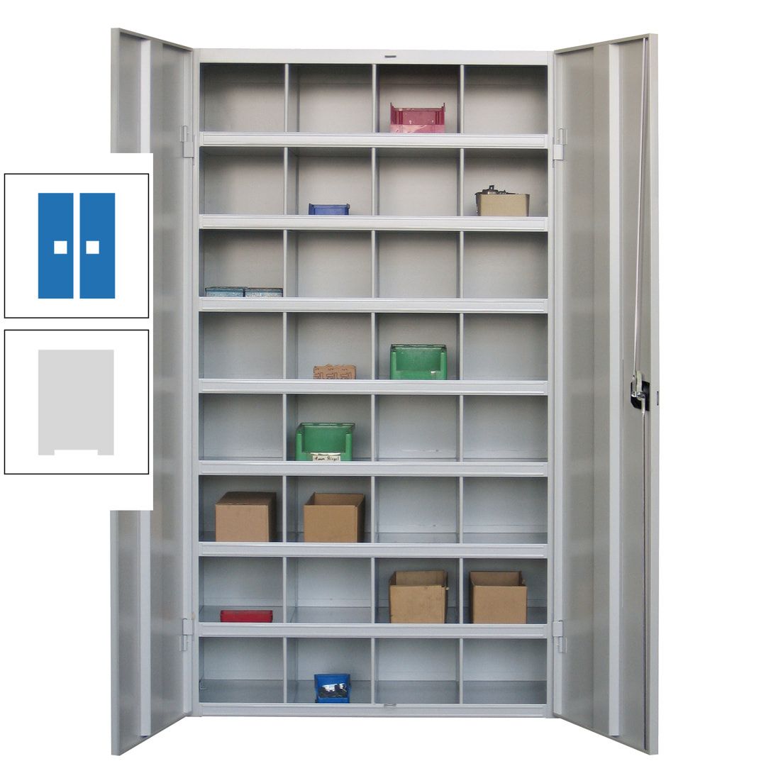 Fächerschrank - Sortierstation - Büroschrank - 32 Fächer - 1.800 x 1.000 x 530 mm (HxBxT) - Materialschrank - anthrazitgrau
