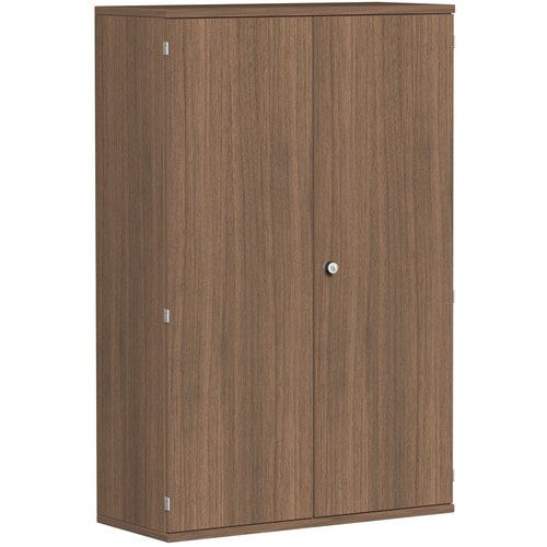Flügeltürenschrank, Holztüren, 4 Ordnerhöhen, 3 Dekor-Einlegeböden, 1.536 x 1.000 x 425 mm (HxBxT), Frontfarbe Ahorn, Korpusfarbe Ahorn
