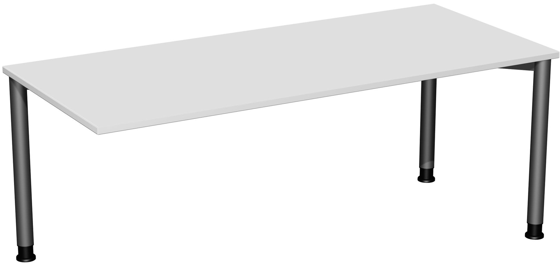 Schreibtisch - 4-Fuß Flex - Bürotisch - Höhe 680-800 mm - 1.000 x 800 mm (BxT) - Gestell anthrazit - Ahorn