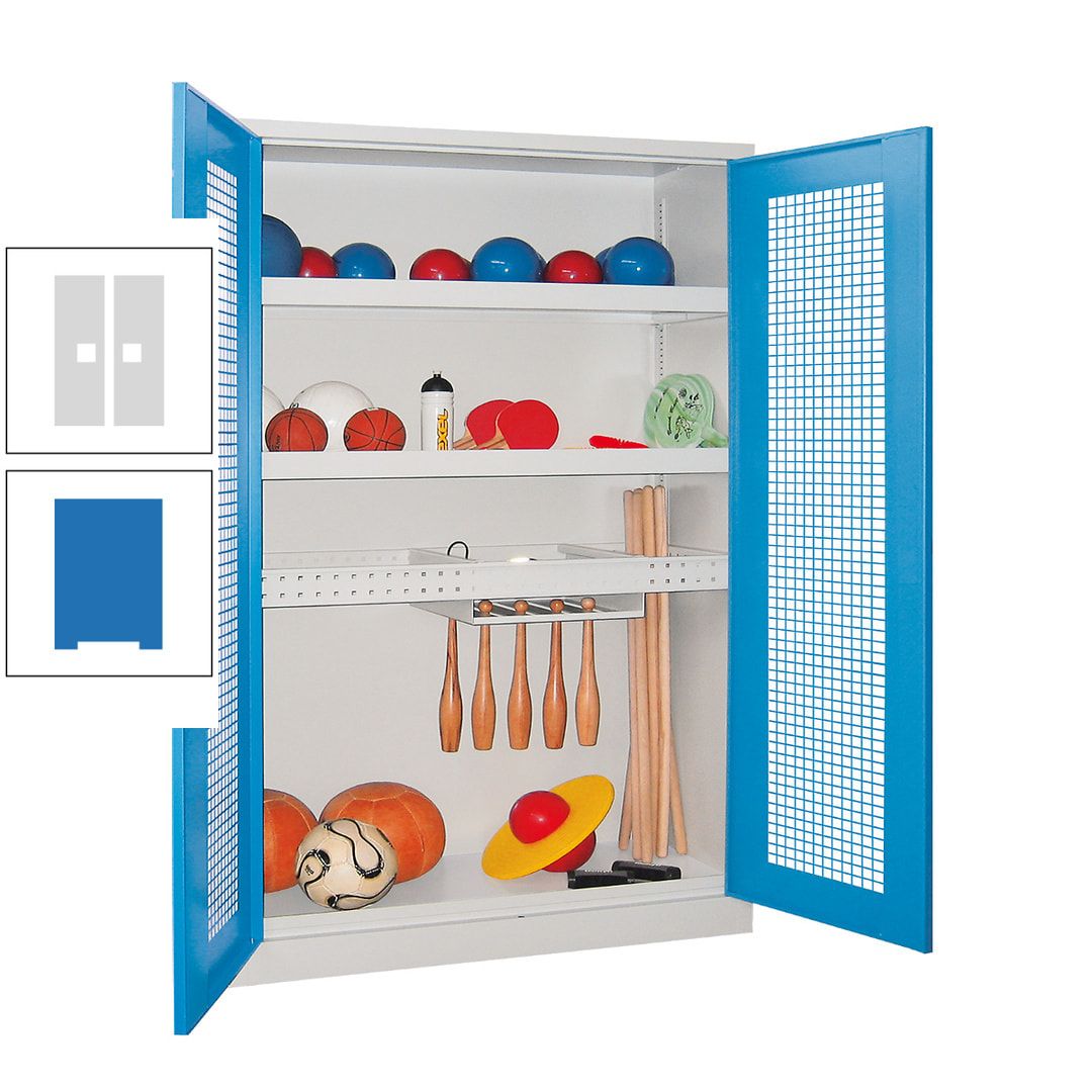 Sportschrank - Vollblechtüren - Variante 2 - 1.950x1.200x500 mm (HxBxT) - anthrazitgrau