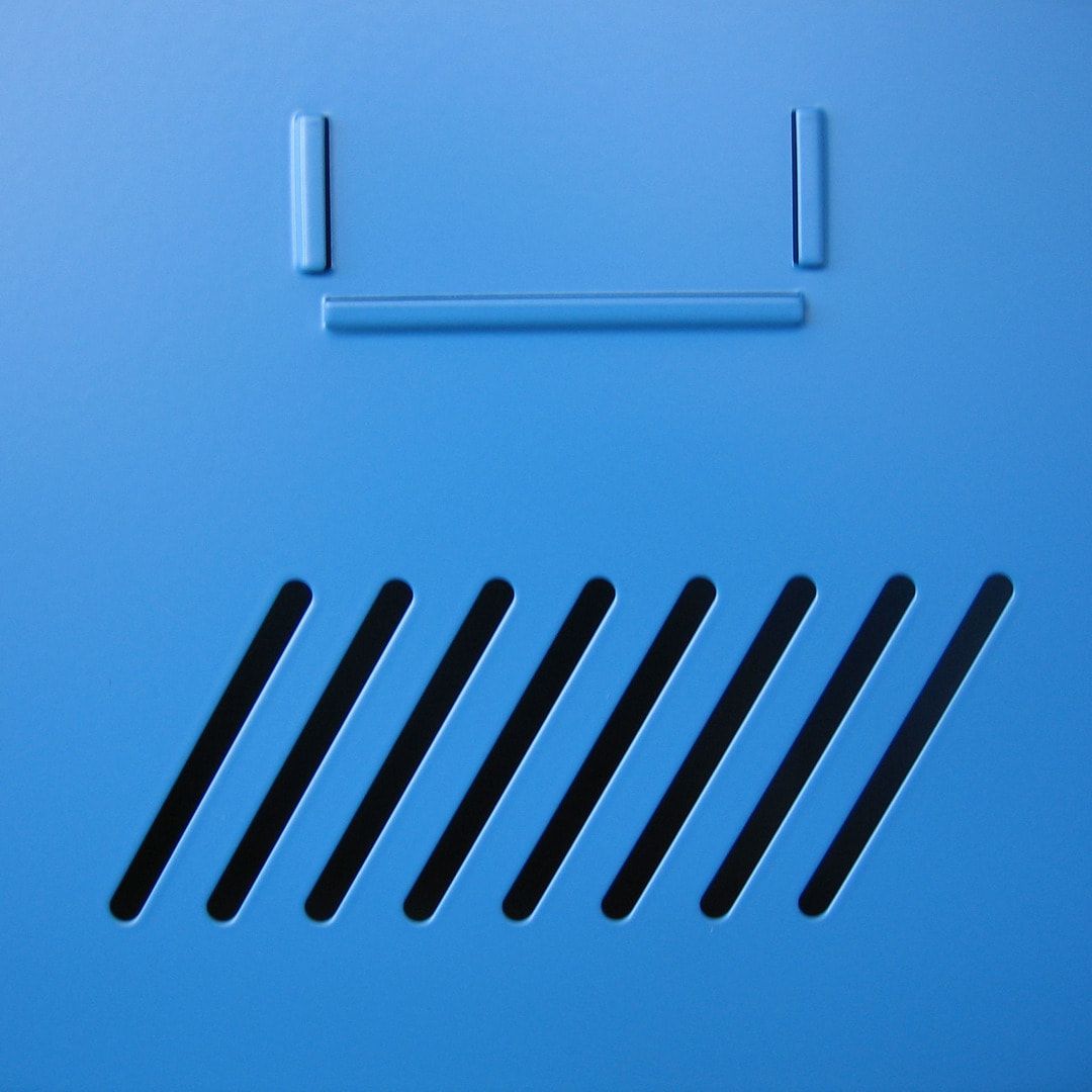 Spindschrank f. Kindergärten - mit Sockel - Höhe 1.300 mm - 2 Abteile a 250 mm - Drehriegel - anthrazitgrau
