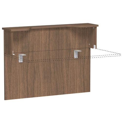 Anbau Thekenelement, Anbaumodul, Monitorausschnitt, 25 mm Dreischicht-Feinspan, 1.025 x 1.200 x 300 mm (HxBxT), Dekor Ahorn