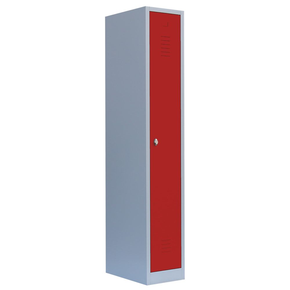 Garderobenschrank, Garderobenspind, 1 Abteil, 1.800 x 315 x 500 mm (HxBxT), Stahl, Korpusfarbe: lichtgrau, Frontfarbe: anthrazitgrau
