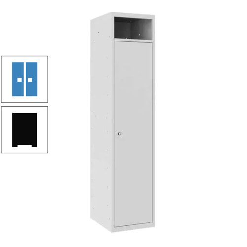 Wäschesammelschrank, Wäscheschrank, Einwurfschlitz, Zylinderschloss, 1.800 x 400 x 500 mm (HxBxT), Korpus anthrazitgrau, Front anthrazitgrau