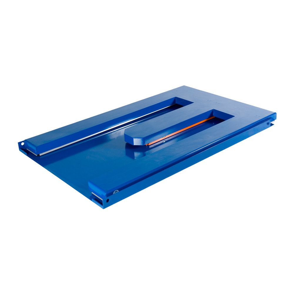 Flachform Hubtisch - Traglast 600 kg - E-Form - Fußschalter - 900 x 1.450 mm (BxT) - elektrohydraulisch