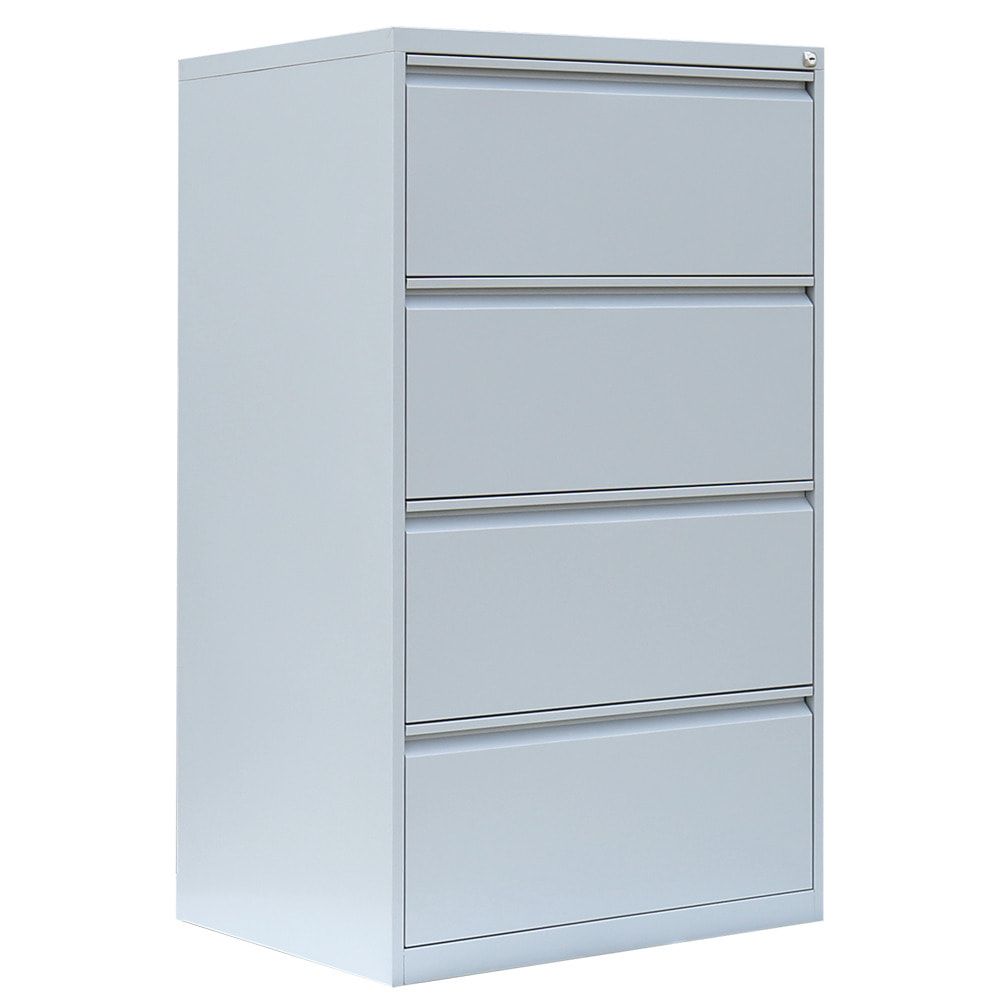 Hängeregistraturschrank, Hängeregisterschrank, 4 Schubladen, 2-bahnig, DIN A4, 1.320 x 760 x 620 mm (HxBxT), Korpus- und Schubladenfarbe wählbar