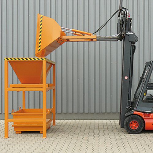 Eichinger Befülltrichter, Übergabesilo, für Big Bags oder Container, Staplertaschen, 4 Ösen, 2.090 x 1.090 x 2.210 mm (HxBxT), Farbe anthrazitgrau