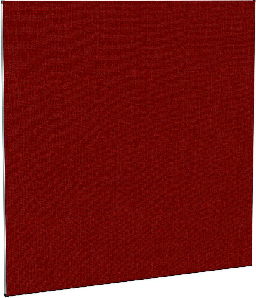 Stellwand, Trennwand, Raumteiler, Sichtschutz, schallabsorbierend, Stoffbespannung, pinnbar, Alurahmen, 1.600 x 1.200 x 27 mm (HxBxT), Calypso rot