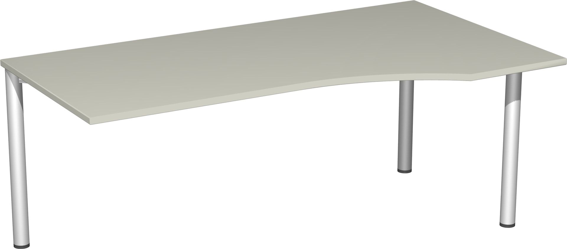 Eckschreibtisch - Ecke rechts - 4-Fuß Flex - 720 x 1.600 x 1.000 mm (HxBxT) - Gestell anthrazit - Ahorn