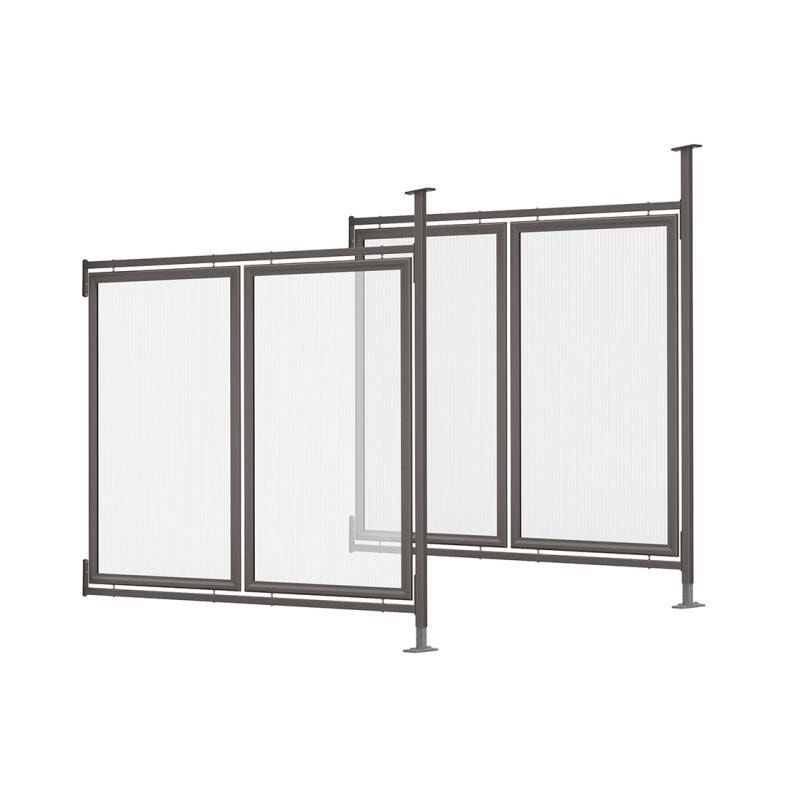 Seitenverkleidung für Grundmodell, paarweise, Polycarbonat, 10 mm, 95 kg, in Aluminiumrahmen, Farbe enzianblau (RAL 5010)