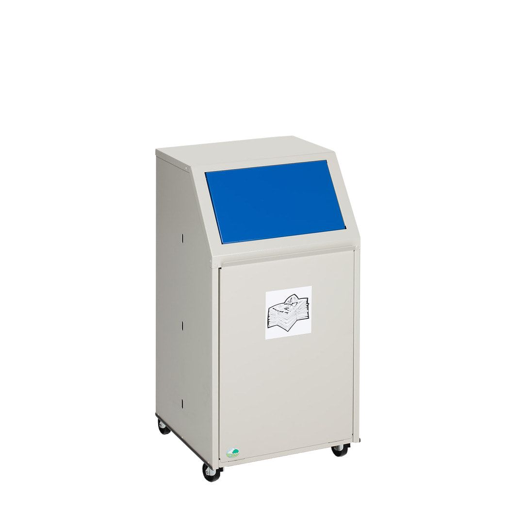 Wertstoffsammelgerät - fahrbar - 39 l - 800 x 400 x 400 mm (H x B x T) - Korpus kieselgrau - Einwurfklappe anthrazit - Abfallbehälter