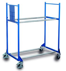 Reifenregal - 2 Etagen - Traglast 300 kg - enzianblau