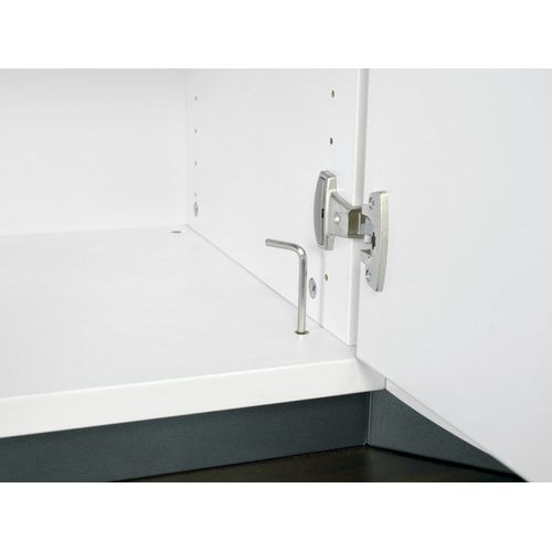 Anstellschrank, 2 Schubladen, Drehtür, Türdämpfer, 2 Ordnerhöhen, Stellfüße, 720 x 420 x 820 mm (HxBxT), Korpusfarbe Ahorn, Frontfarbe Buche