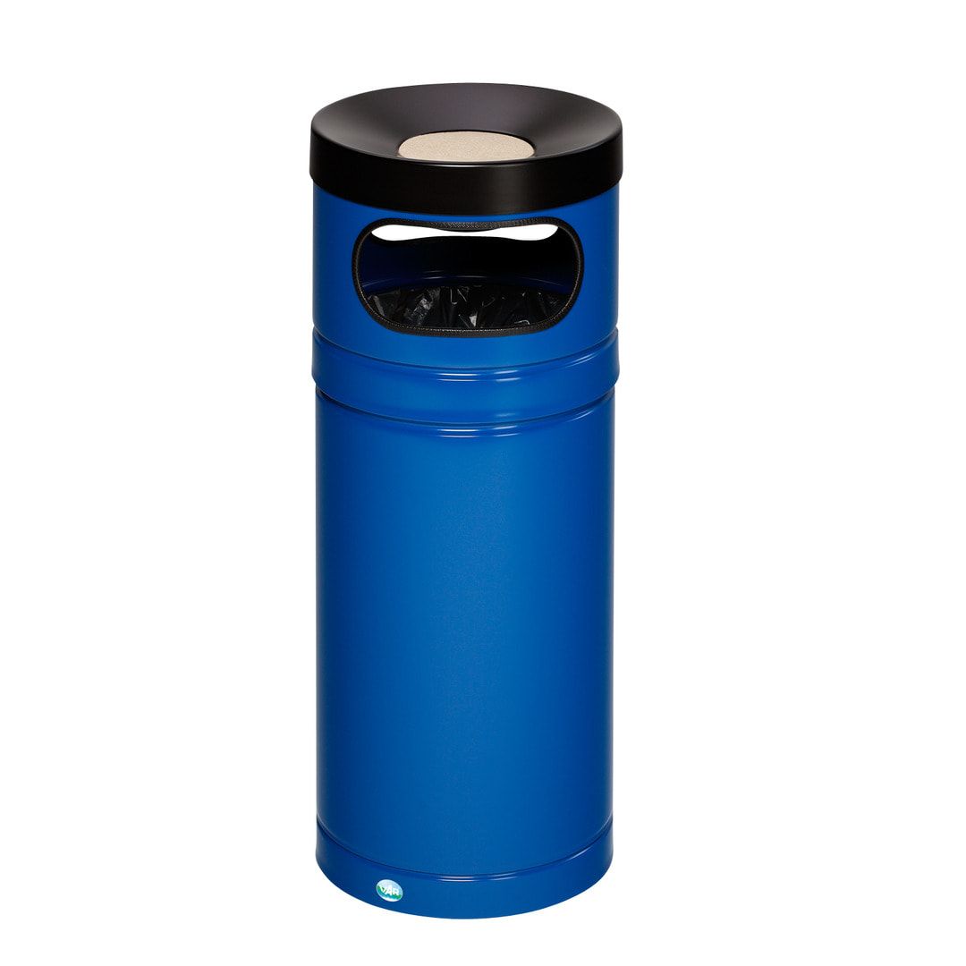 Abfallsammler - Ascher - für Kunststoffsäcke - Volumen 56 l - 885 x 365 x 365 mm (HxBxT) - enzianblau