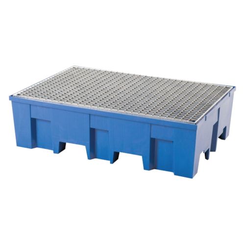 PE-Auffangwanne - 2 x 200 l - 220 l - 760 kg - 350 x 865 x 1.245 mm (HxBxT)
