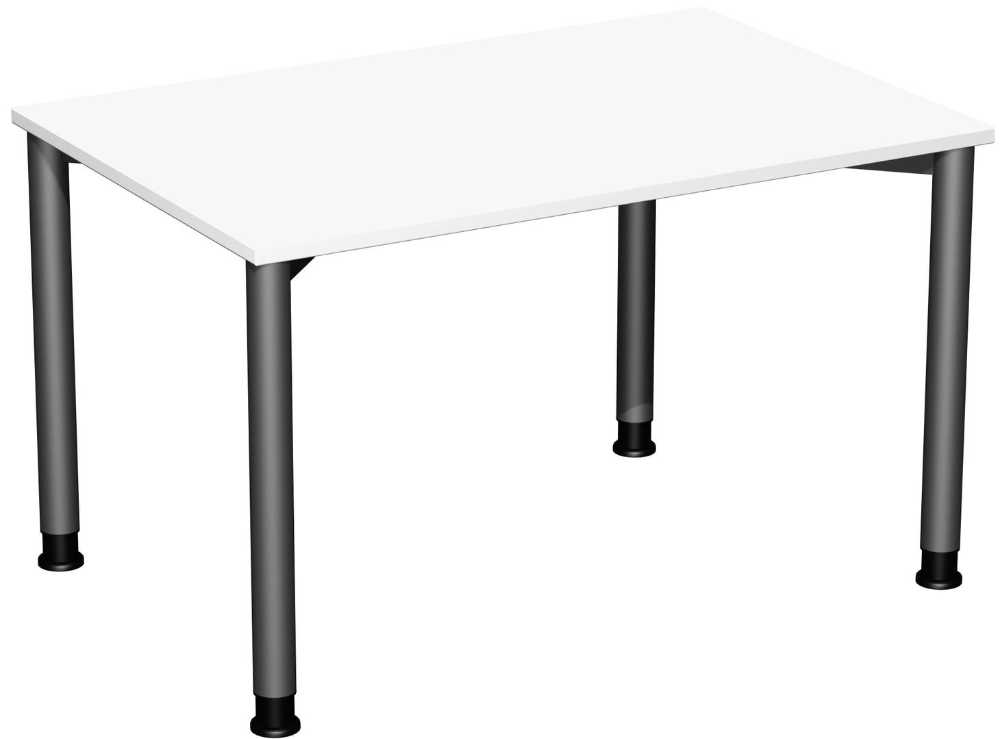 Schreibtisch - 4-Fuß Flex - Bürotisch - Höhe 680-800 mm - 1.200 x 600 mm (BxT) - Gestell anthrazit - Ahorn