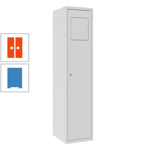 Wäschesammelschrank, Wäscheschrank, Einwurfklappe, Beutelhalter, 1.800 x 400 x 500 mm (HxBxT), Korpus anthrazitgrau, Front anthrazitgrau