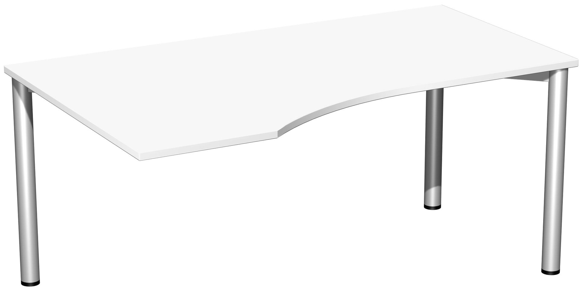 Eckschreibtisch - Ecke links - 4-Fuß Flex - 720 x 1.600 x 1.000 mm (HxBxT) - Gestell anthrazit - Ahorn