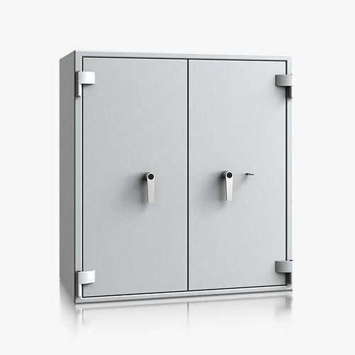 Dokumententresor, Geldschrank, Safe, VdS Klasse 1, 60 Minuten feuerfest, Türen 2-flügelig, 1 Fachboden, 901 x 975 x 459 mm (HxBxT), lichtgrau