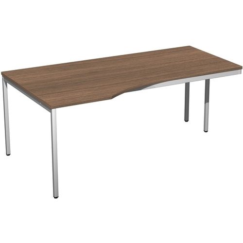 Schreibtisch - 4-Fuß Eco - Eckschreibtisch links- 720 x 1.800 x 1.000 mm (HxBxT) - Gestell lichtgrau - Ahorn