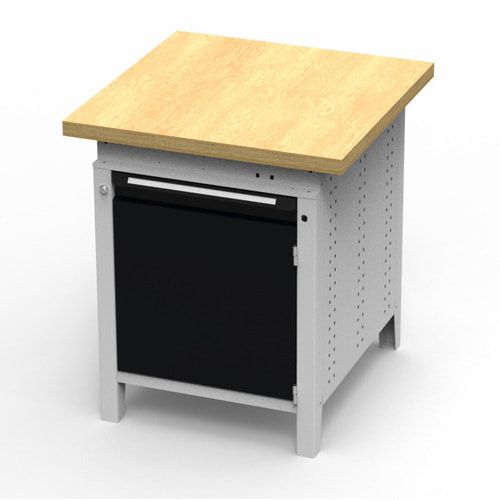 OTTOKIND Werkbank - Arbeitsplatte bündig - 850 x 605 x 750 mm (HxBxT) - Schrank - lichtgrau