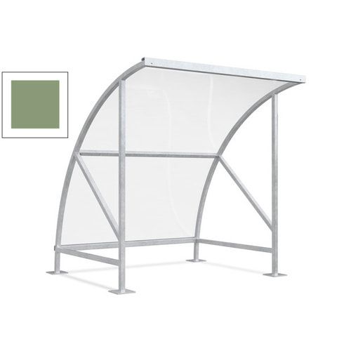 Fahrradunterstand - Fahrradgarage mit Bogendach - Stahl und Kunststoff - 2.290 x 2.090 x 2.100 mm (HxBxT) - Farbe Achatgrau